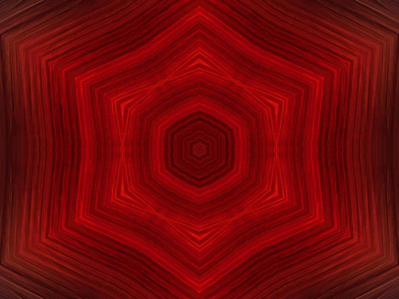 Symmetrical kaleidoscope pattern. Red white black abstract background. Free photo. photo