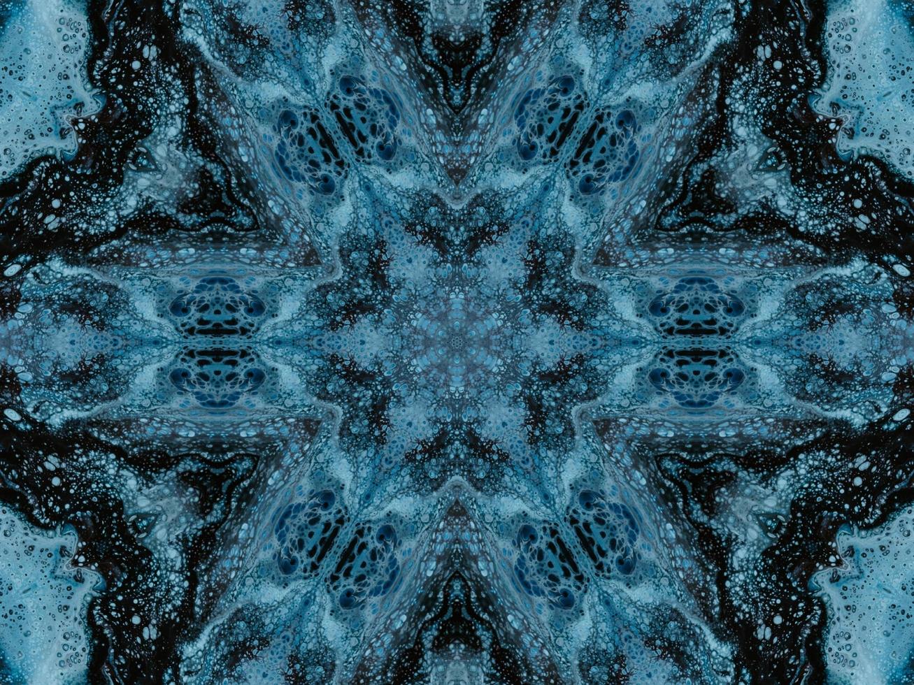 Reflection of colorful flowers kaleidoscope pattern. Abstract background. Free photo. photo