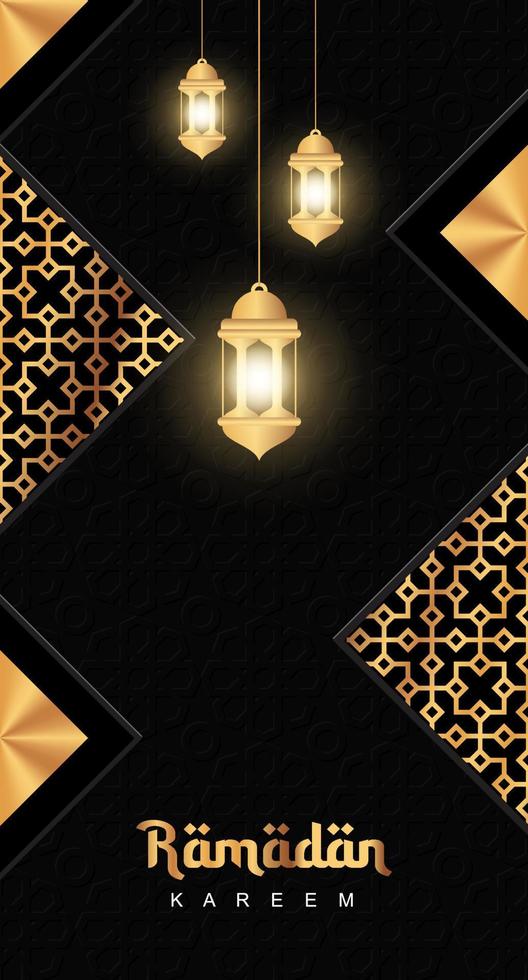fondo de la tarjeta de felicitación islámica ramadan kareem. tarjeta de felicitación de ramadán. ilustración vectorial vector