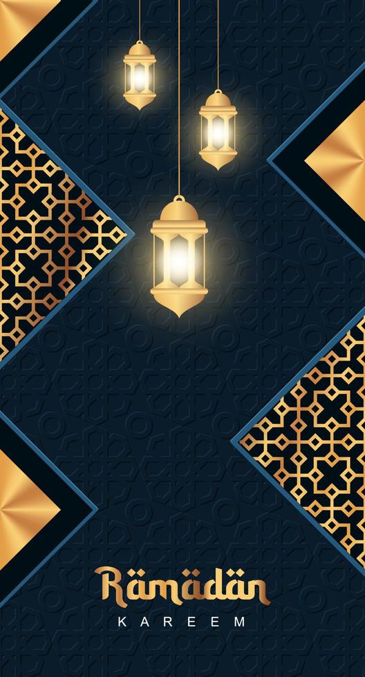 Ramadan kareem islamic greeting card background. Ramadan greeting card. Vector illustration