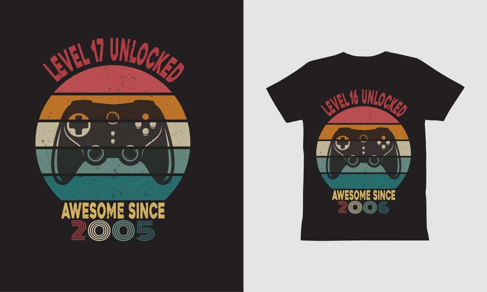 Level 16 Unlocked Awesome 2006 t shirt Design vector