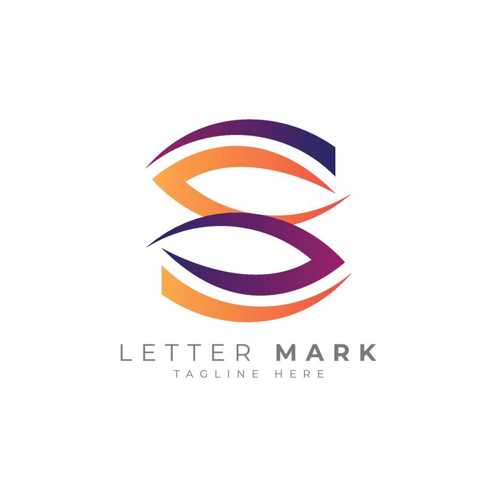 Letter S logo mark monogram logo design vector