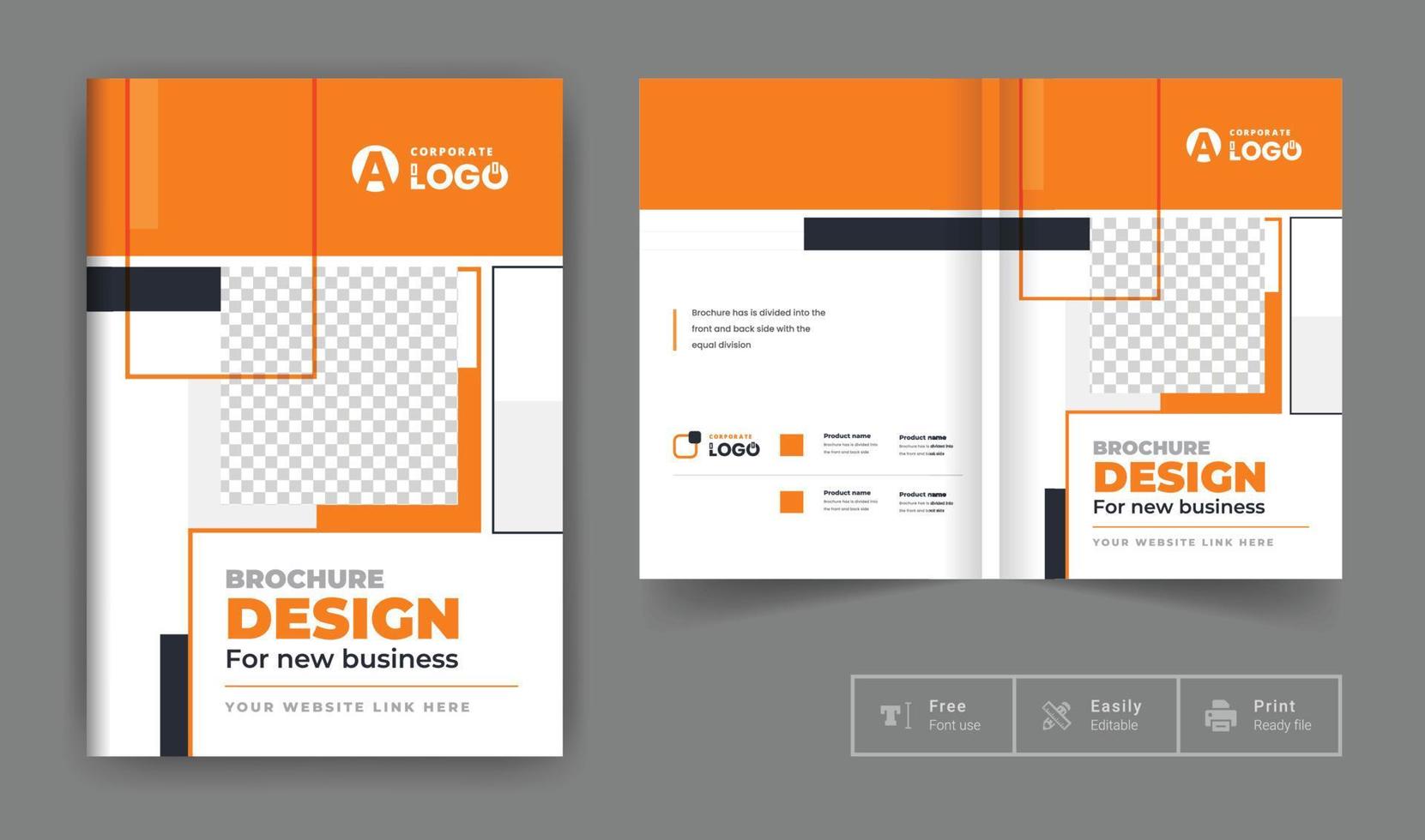 Corporate Business Brochure Cover Template. Corporate cover design theme layout abstract colorful creative and modern pages theme vector