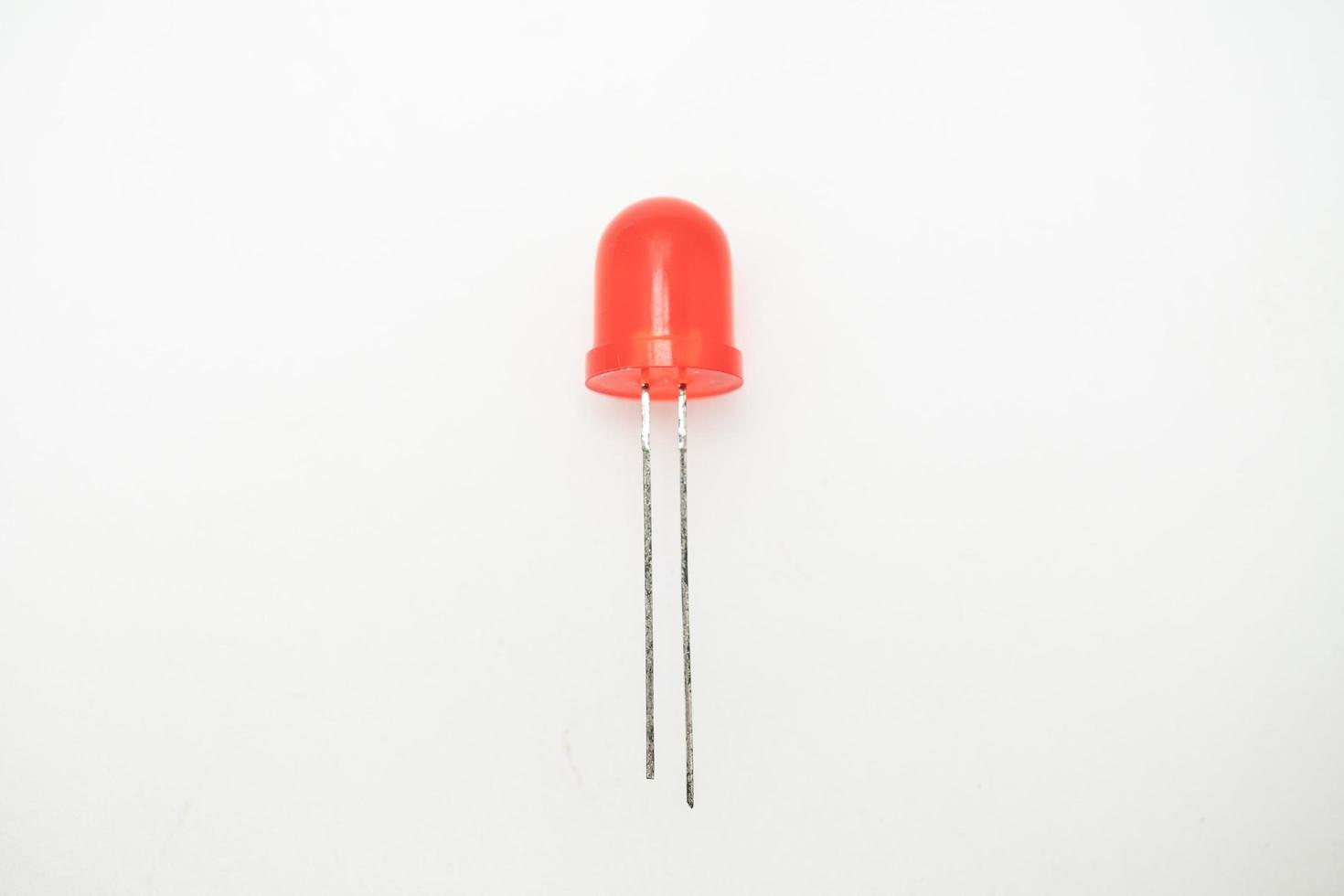 red diode on white background. Red Isolated Diode. photo