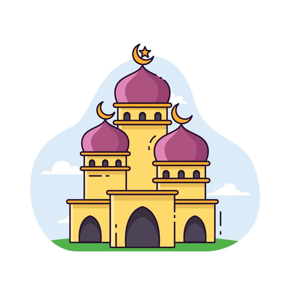 ilustración vectorial gráfico de la mezquita vector