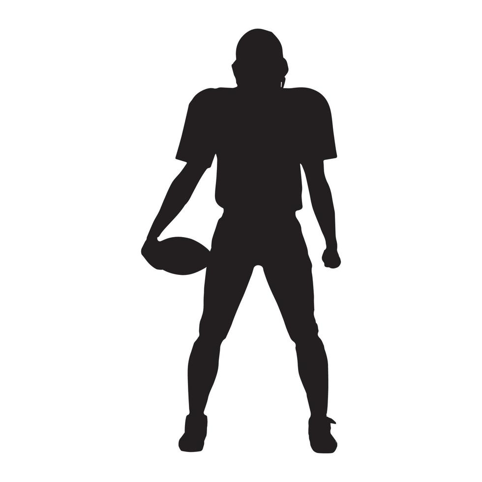 american football player silhouette vector