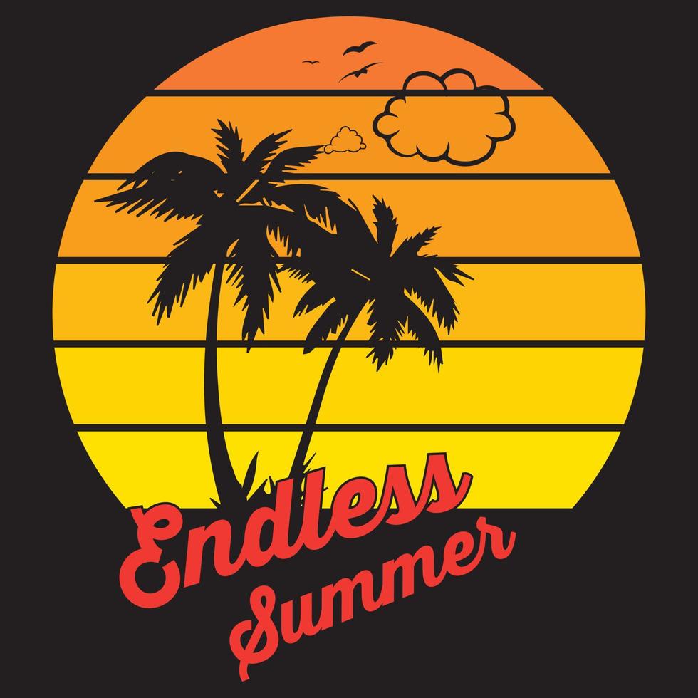 Endless Summer Vector T-shirt Design