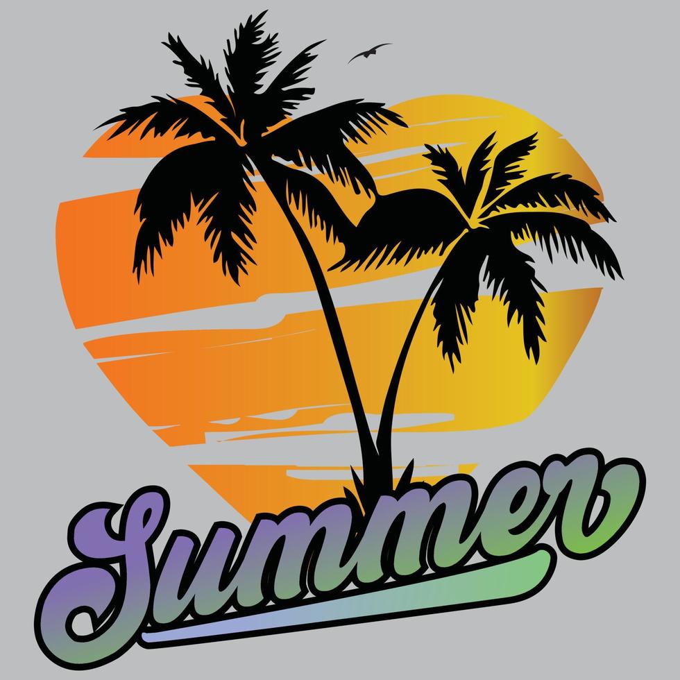 Summer vector T-shirt Design File