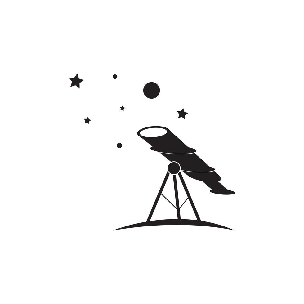 Telescope logo icon vector