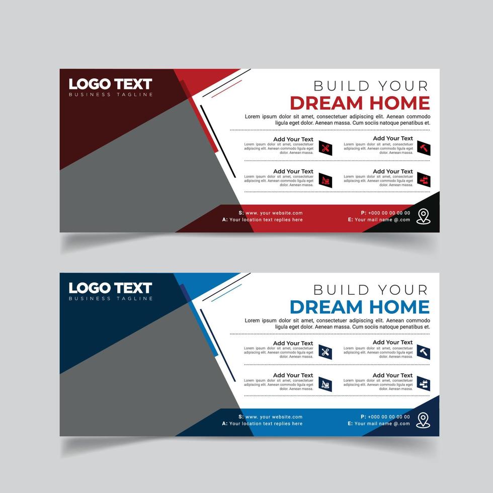 Construction Business Billboard Template vector