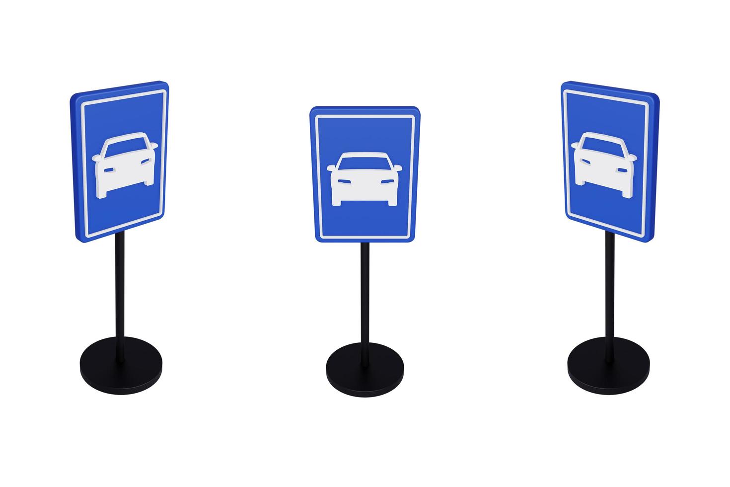 3d render illustration traffic signs of Motorized vehicles only photo