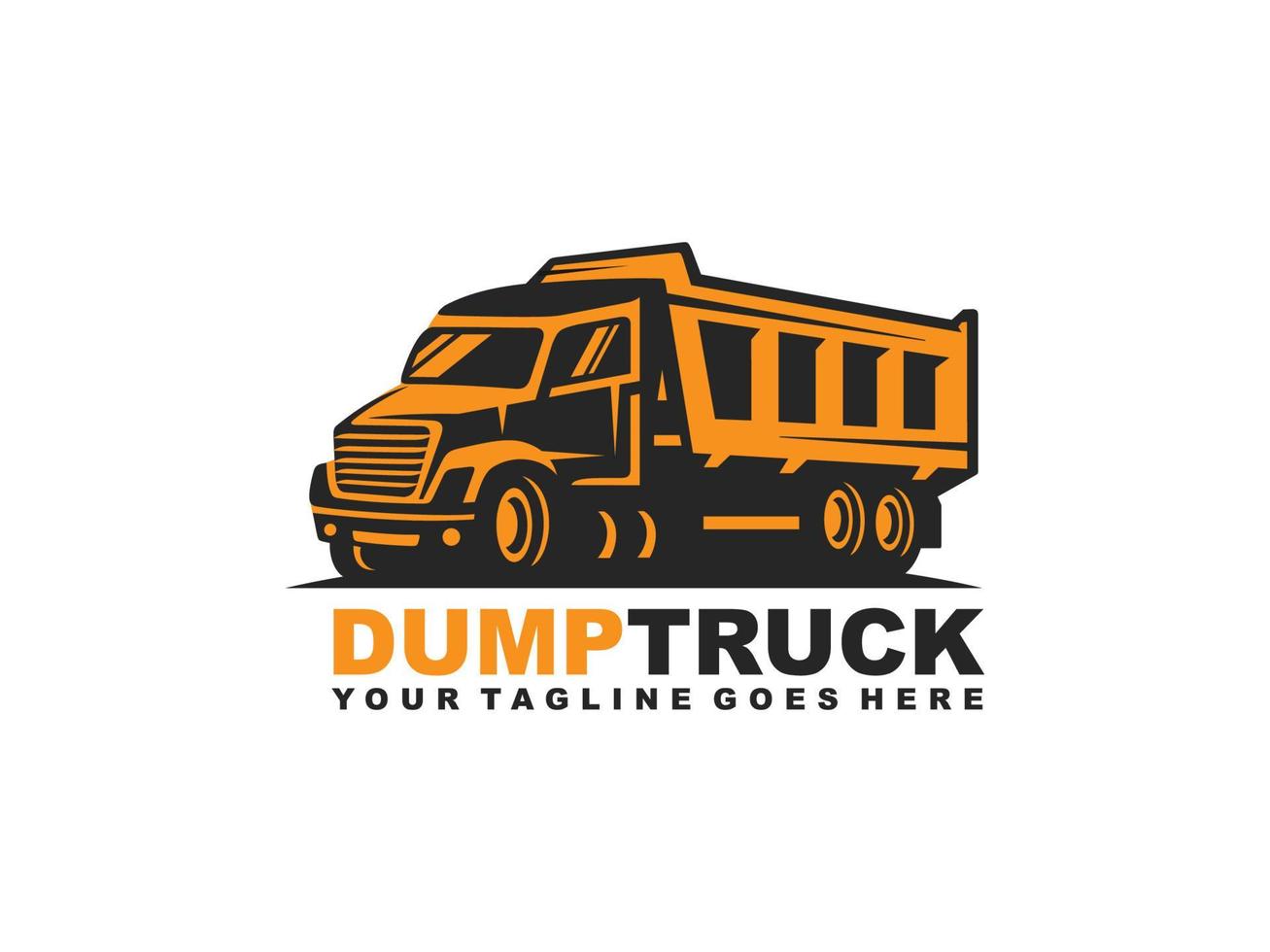 Dump truck logo design vector