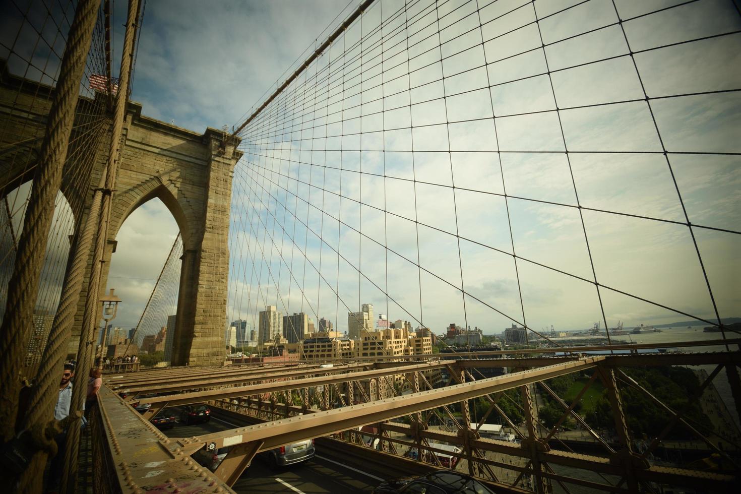 ciudad de nueva york puente de brooklyn estados unidos foto