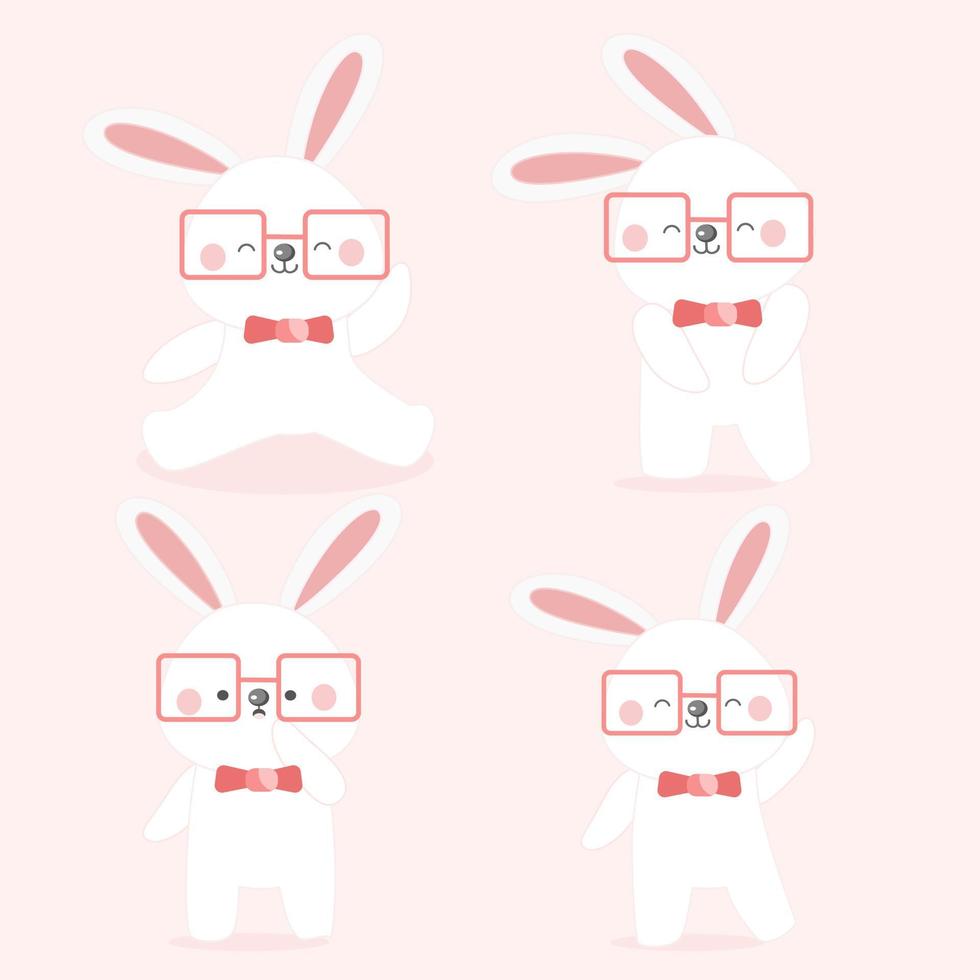 Cute Rabbit character. vector