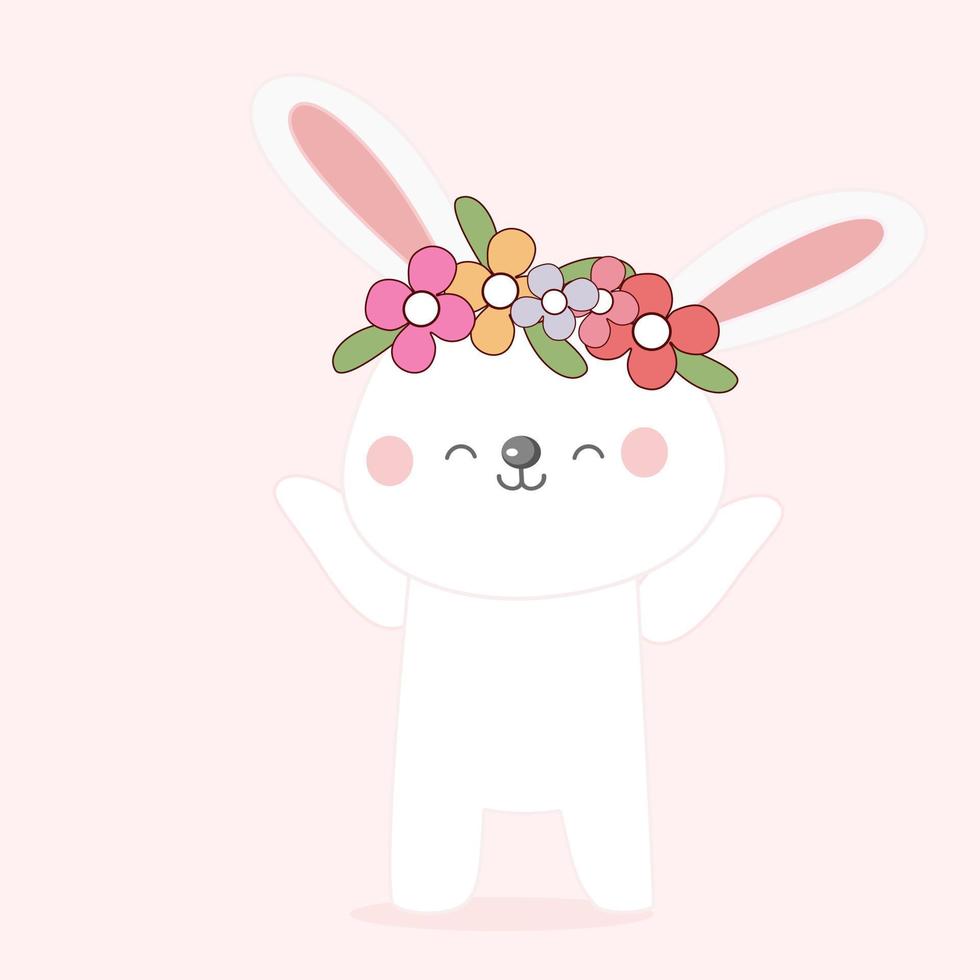 Easter Rabbit cartoon character. vector