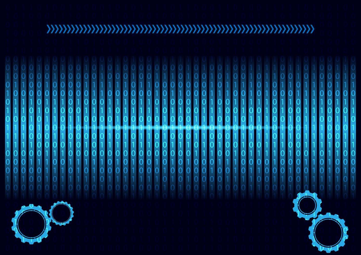 circuito digital de ilustración de diseño gráfico con tecnología de diagrama decimal codificado en binario para ilustración de vector de papel tapiz de fondo