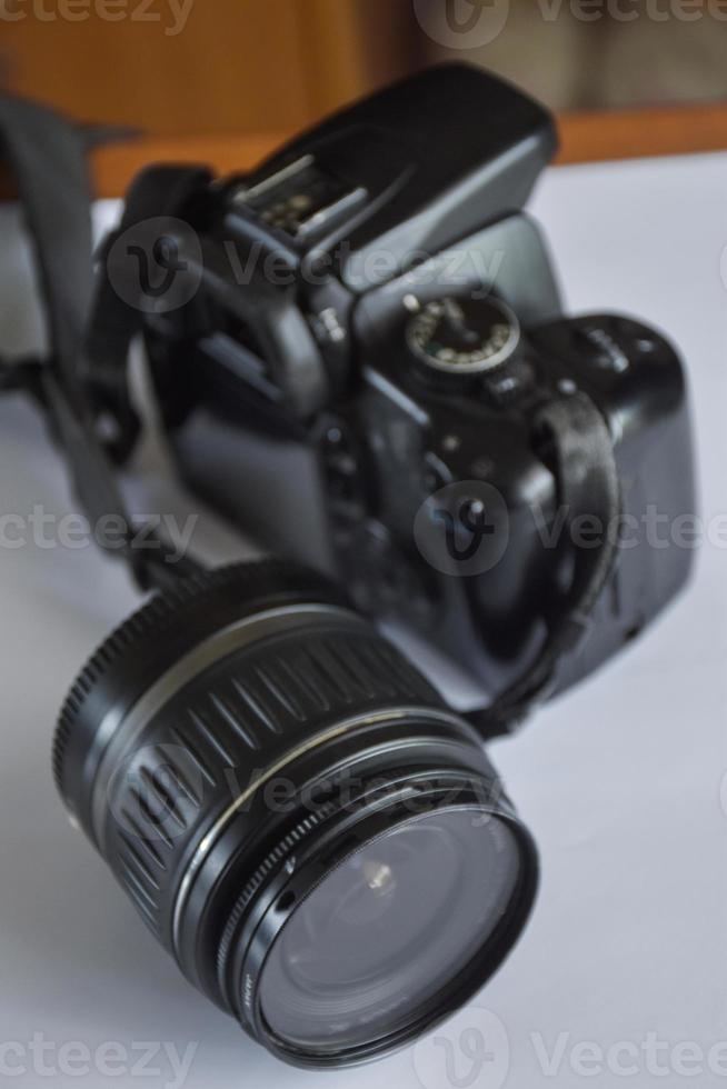 lens and camera on white background light soft photo