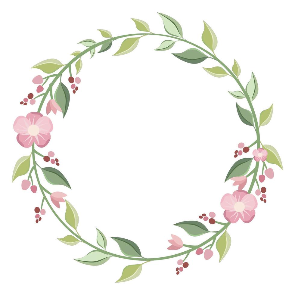 Frame with flowers. vector