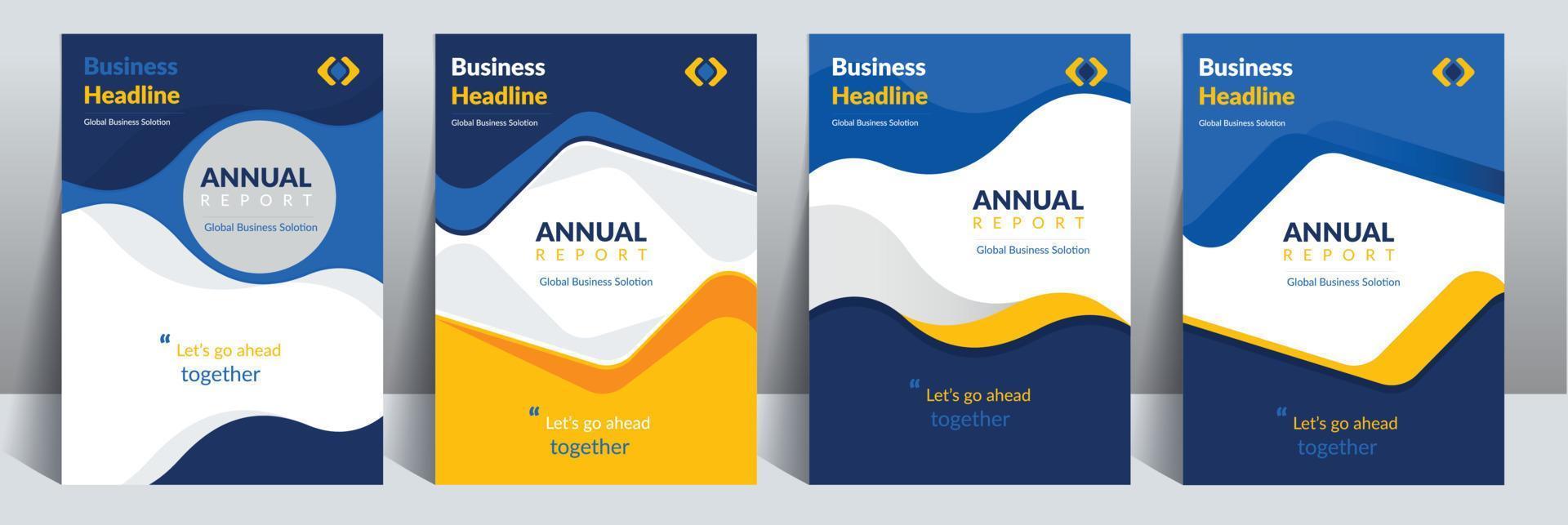Annual Report Catalog Cover Design Template Concept adept to multipurpose Project vector