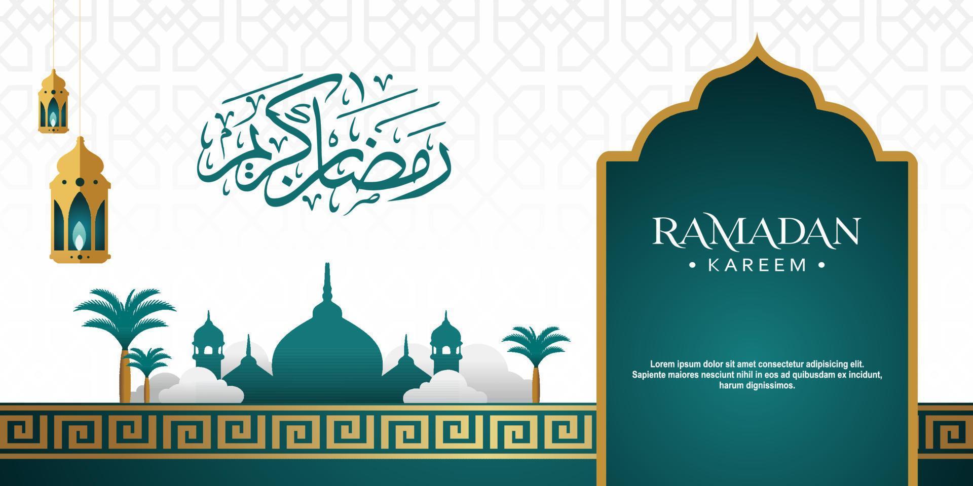Ramadan Kareem Background Design. Vector illustration for greeting cards, posters and banners