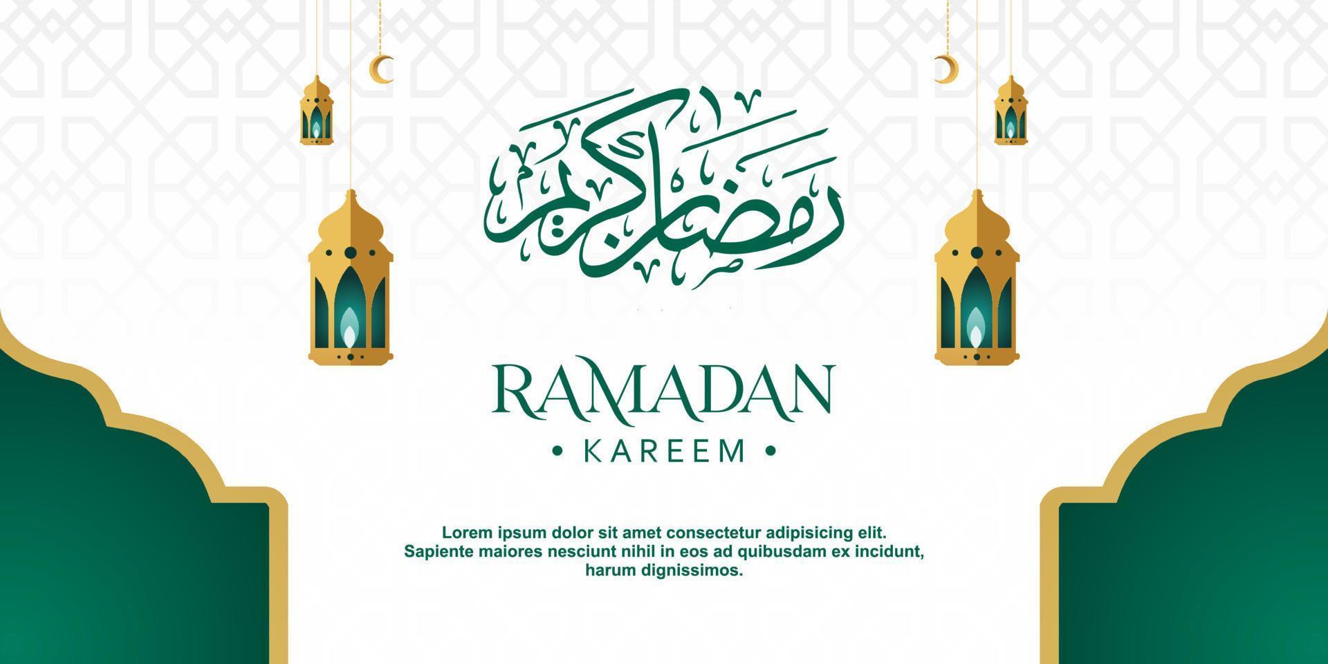 Ramadan Kareem Background Design. Vector illustration for greeting cards, posters and banners