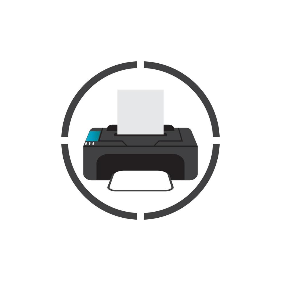 Printer icon vector symbol illustration background