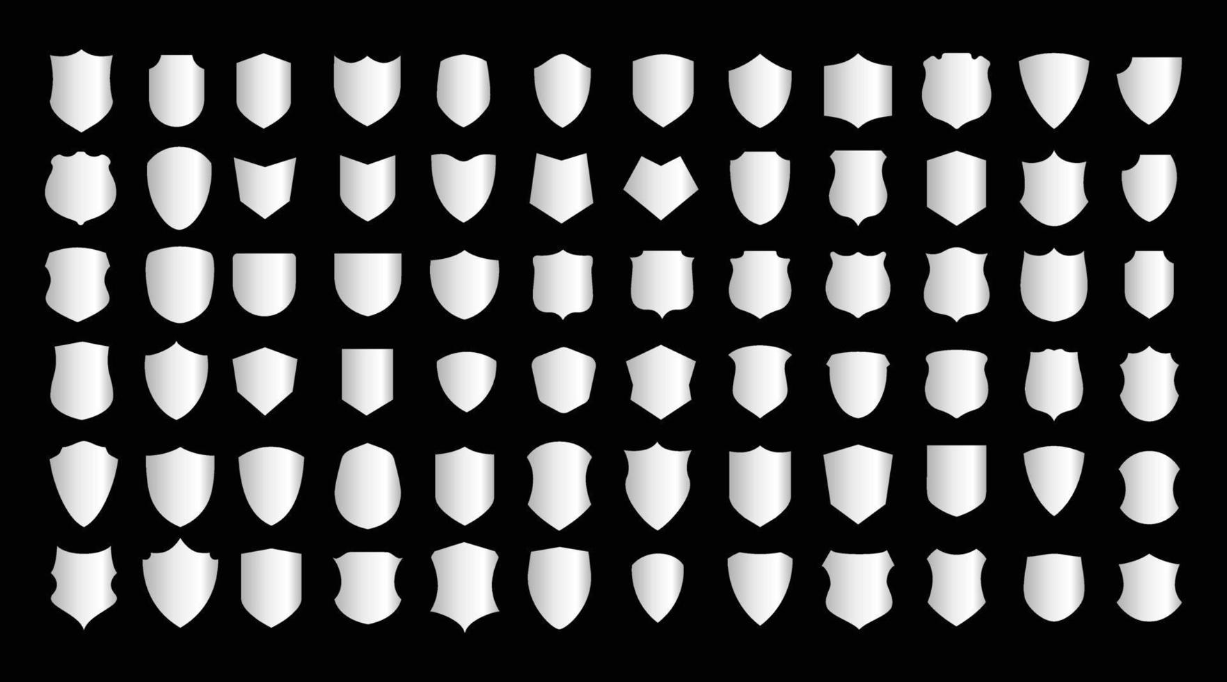 shield Silver Icons vector