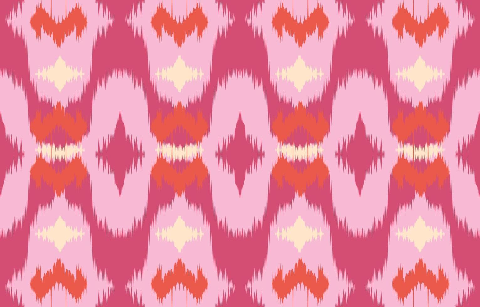 rosa púrpura motivo étnico ikat uzbek. patrón kasuri sin costuras en estilo tribal, bordado popular, mexicano, indio, pavo. estampado de adornos de arte geométrico azteca.diseño texturizado slubby para alfombras, telas. vector