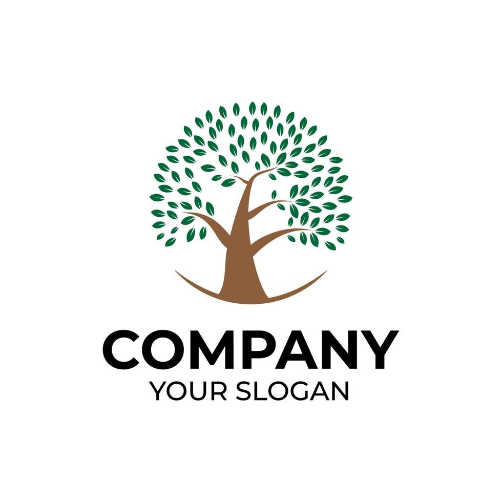 Tree people logo design vector
