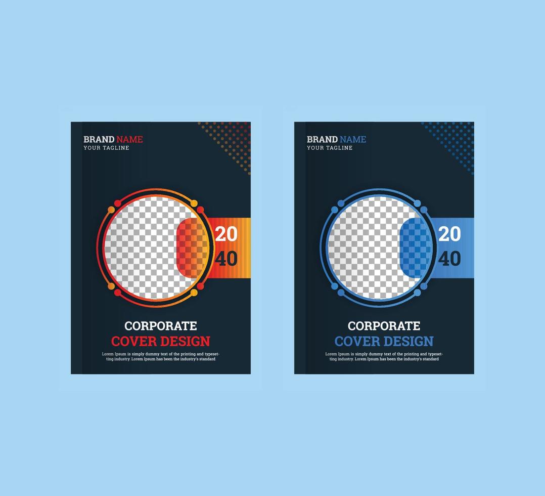 Creative annual report corporate book cover template a4 vector