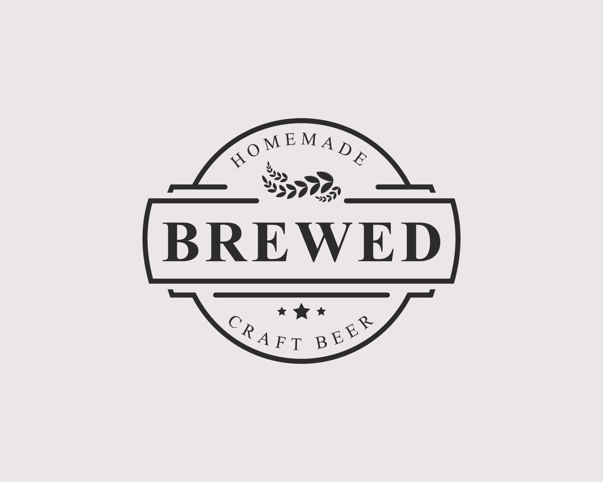 Vintage Retro Badge Craft Beer Brewery Labels and Design Logo Element