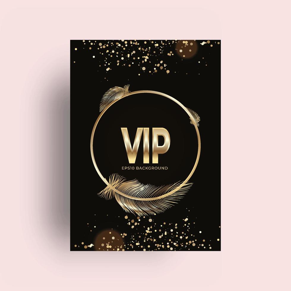 Abstract VIP Gold Card vector