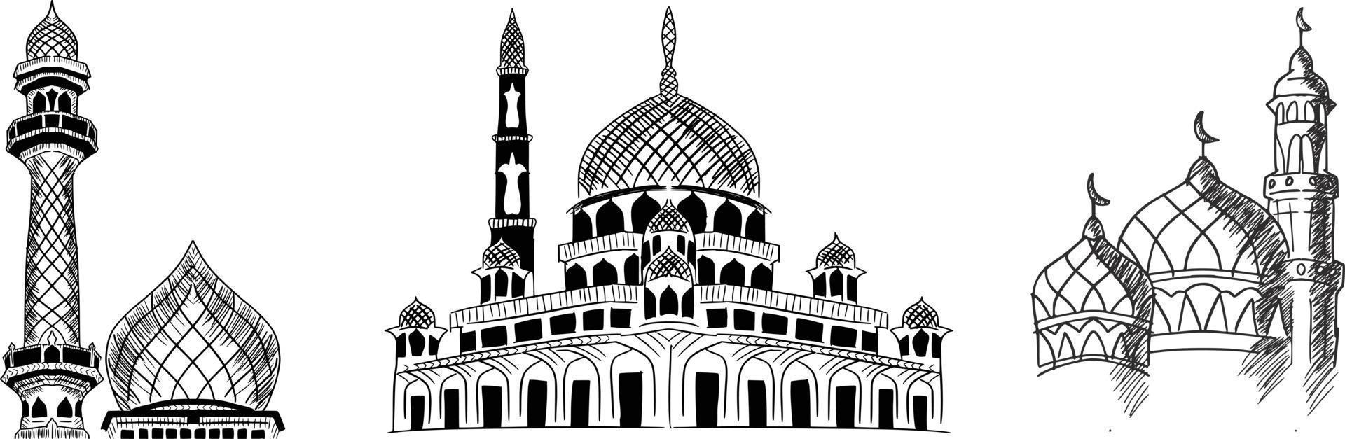 mosque vector silhouettes