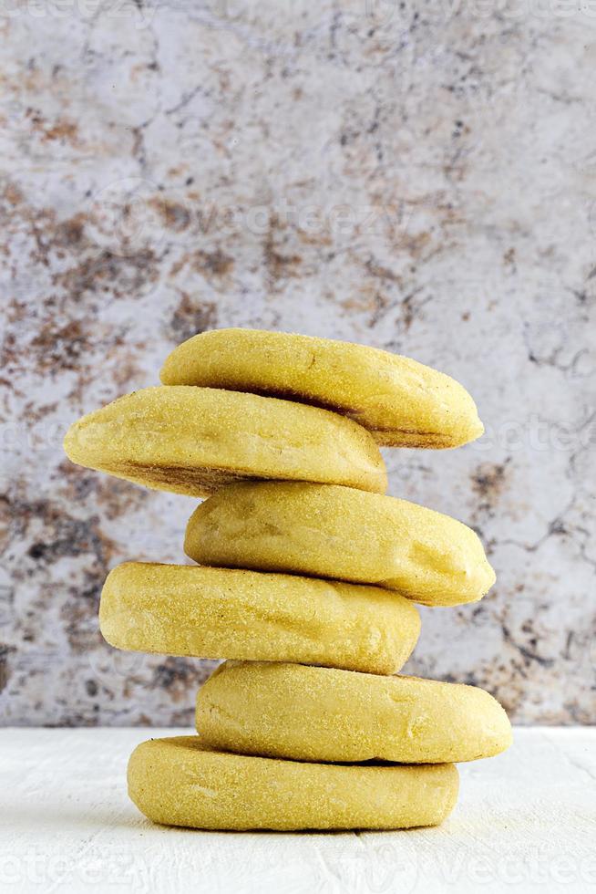 tortita casera de pan de sémola de harcha foto