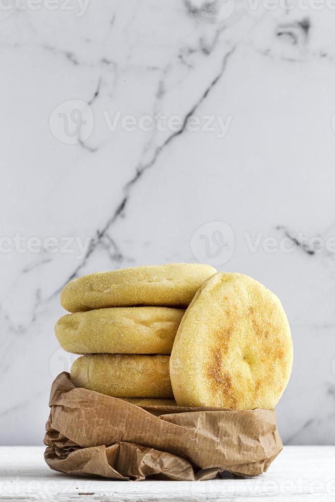 Homemade harcha semolina bread pancake photo