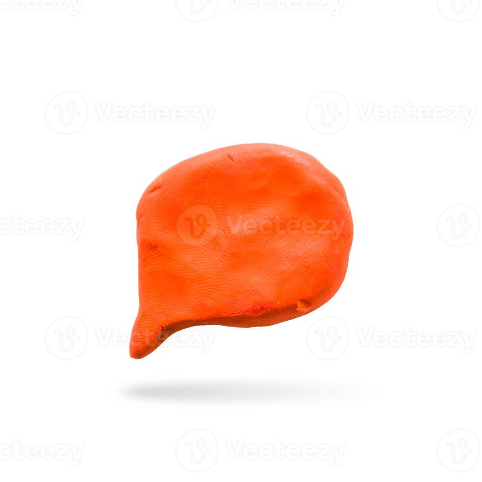 plasticine speech bubble  on isolated background photo