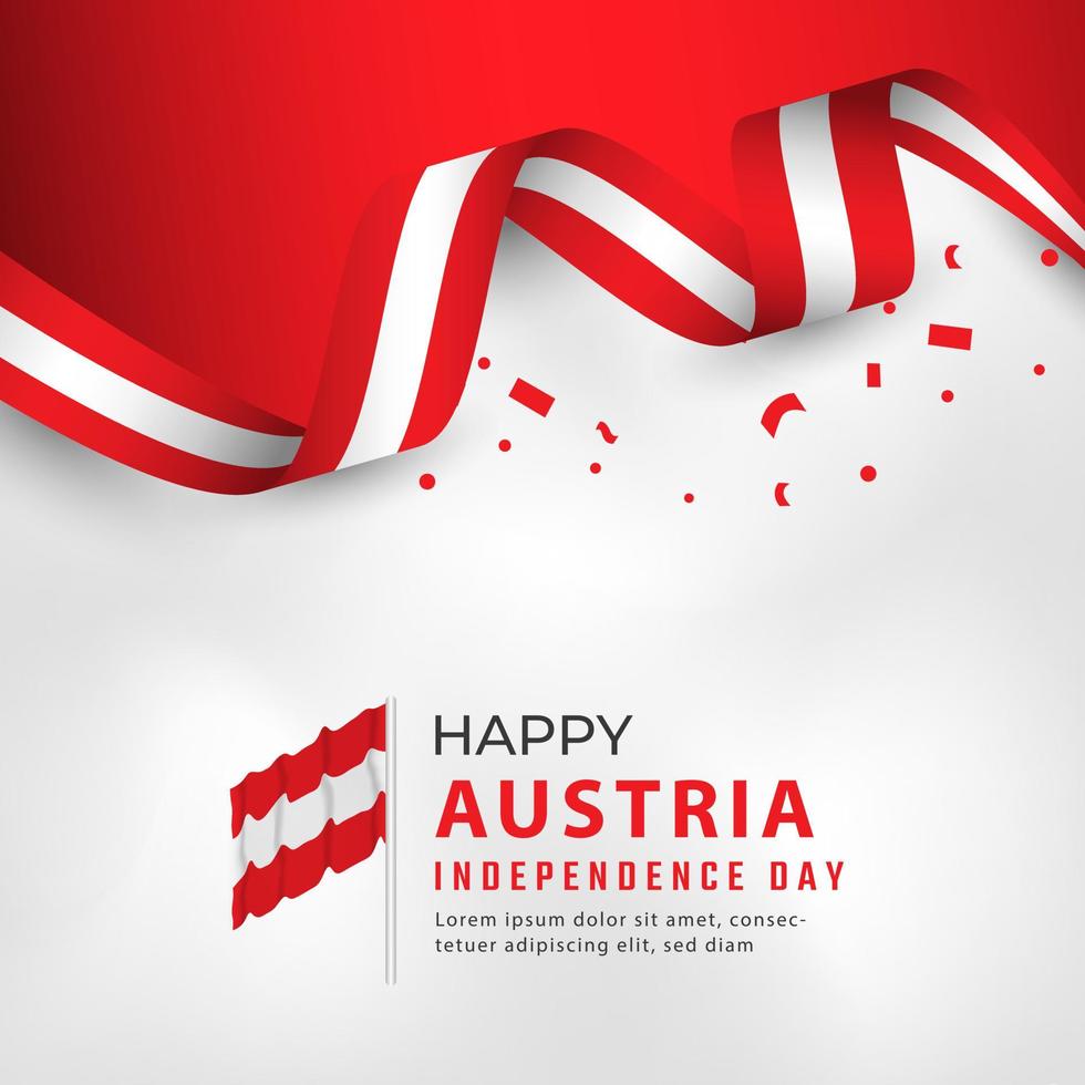 Happy Austria Independence Day October 26th Celebration Vector Design Illustration. Template for Poster, Banner, Advertising, Greeting Card or Print Design Element