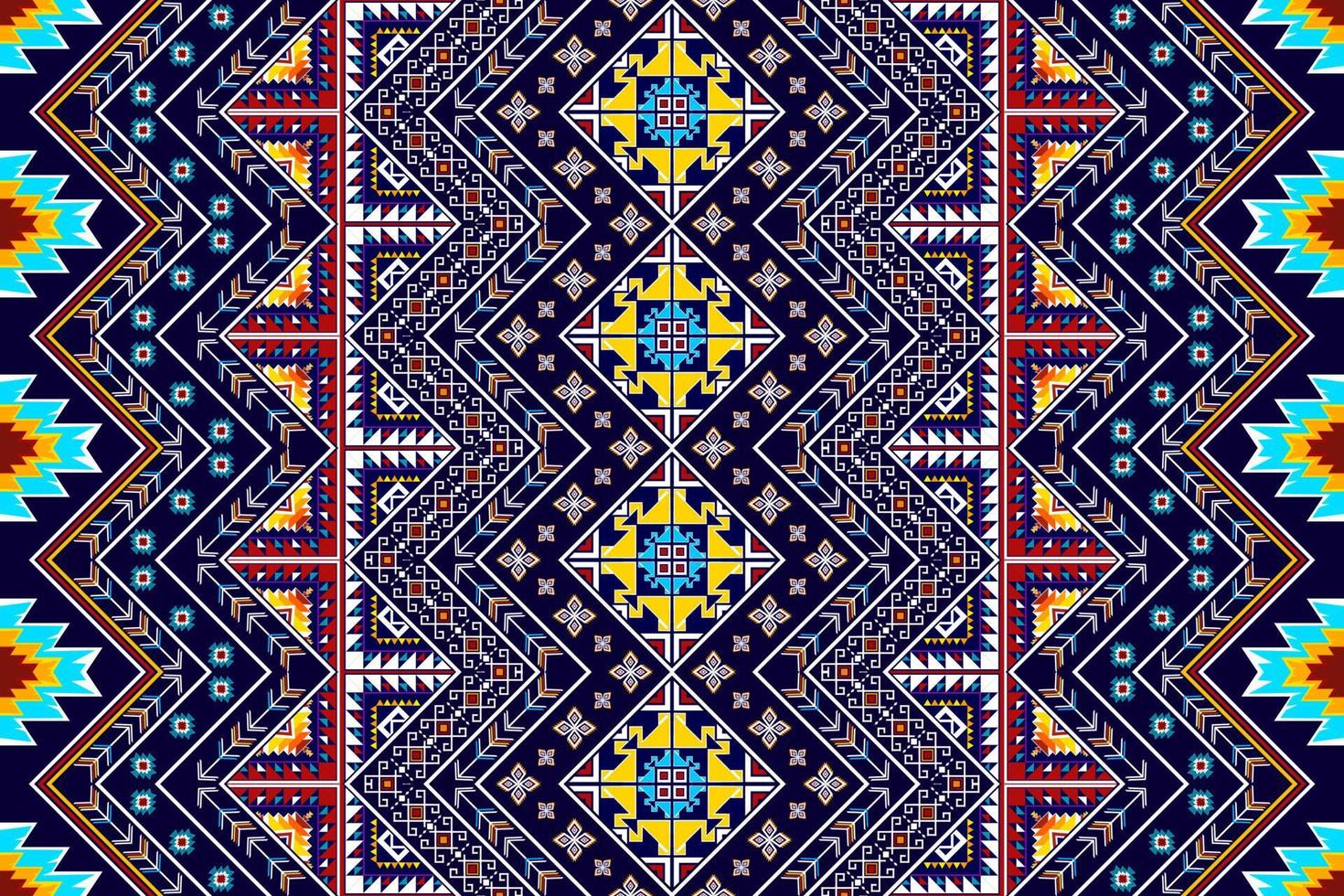 diseño de patrones étnicos abstractos geométricos ikat. tela azteca alfombra mandala ornamento étnico chevron textil decoración papel tapiz. Fondo de vector de bordado tradicional étnico nativo boho tribal