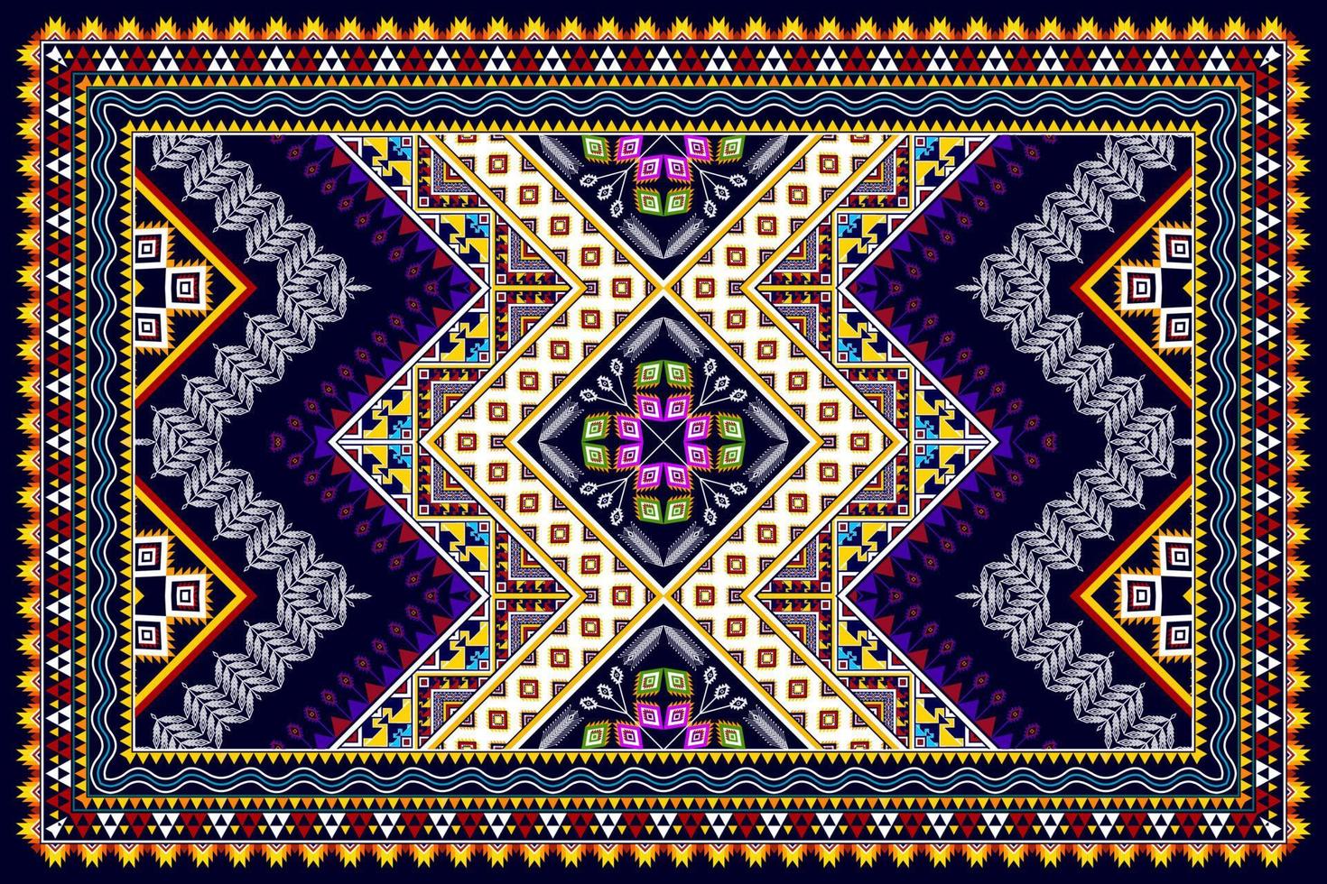 diseño de patrones étnicos abstractos geométricos ikat. tela azteca alfombra mandala ornamento étnico chevron textil decoración papel tapiz. Fondo de vector de bordado tradicional étnico nativo boho tribal