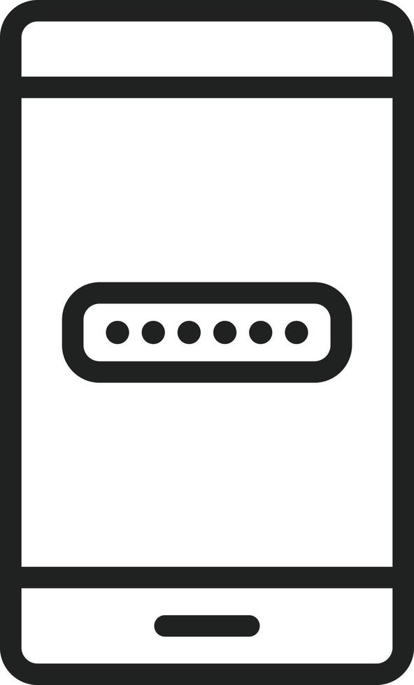 Passcode Lock II Line Icon vector