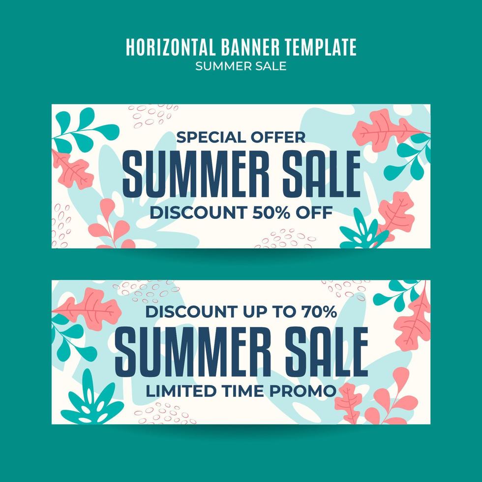 Happy Summer Sale Web Banner for Social Media Horizontal Poster, banner, space area and background vector