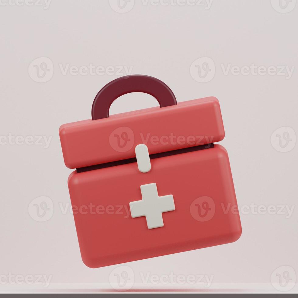 3D Cartoon Low Poly Medical Icon photo