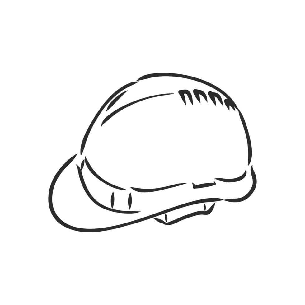 construction helmet vector sketch