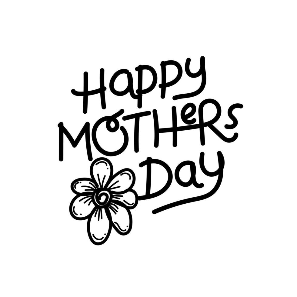 LINE ART MOTHER DAY vector