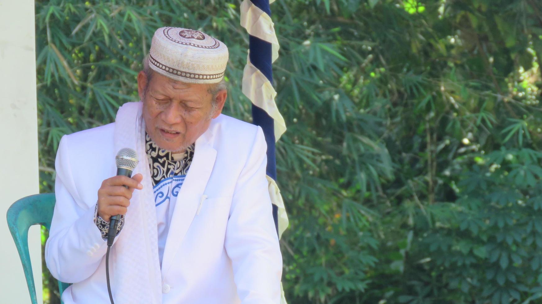 Cianjur Regency, Indonesia, 6-16-21-Religious leader lecture photo