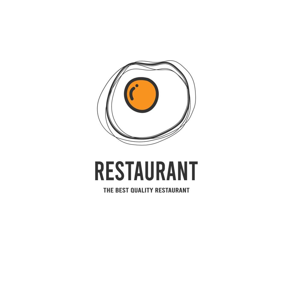 logotipo del restaurante que ofrece un desayuno nutritivo vector