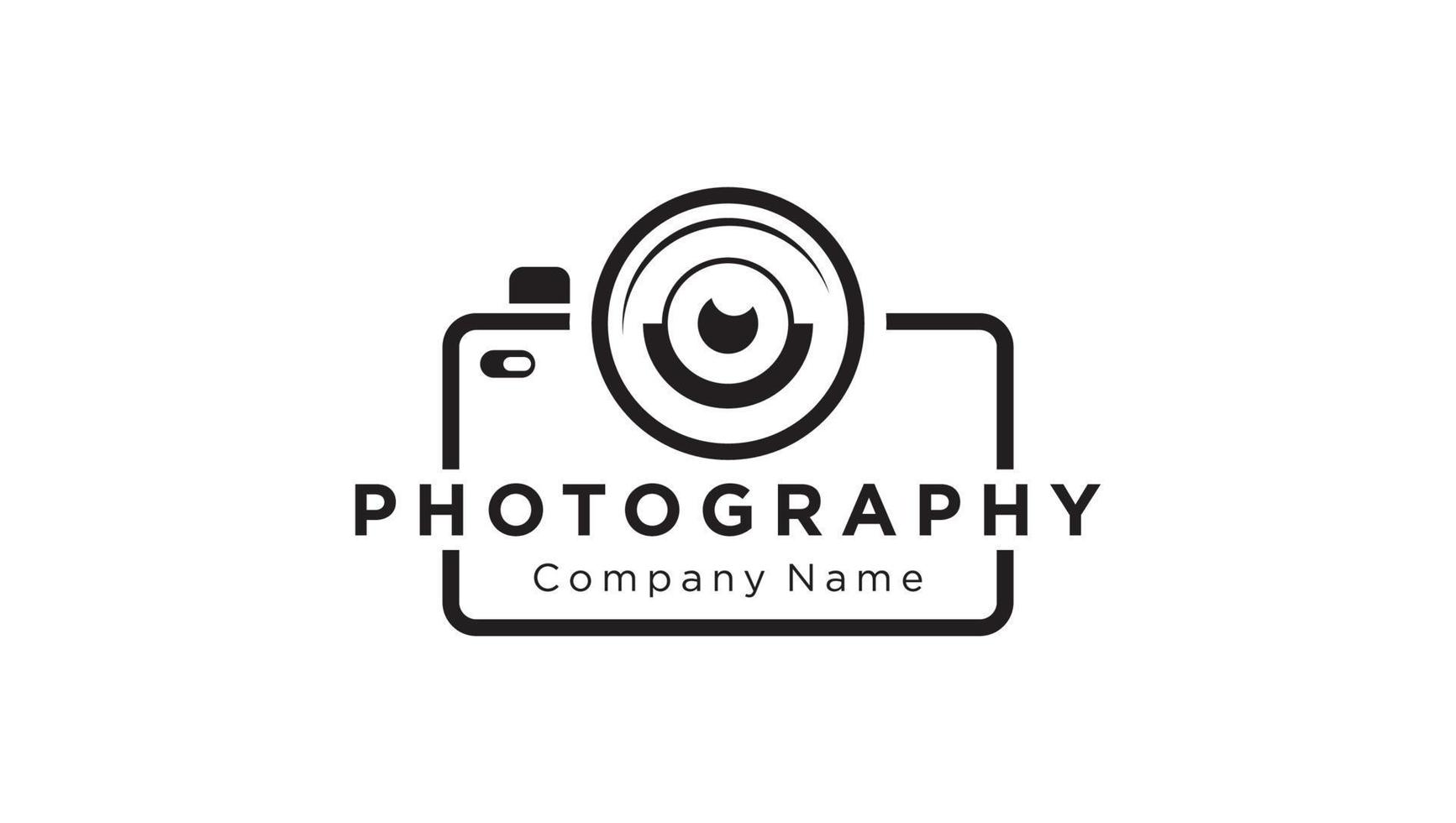 photography logo design company name vector