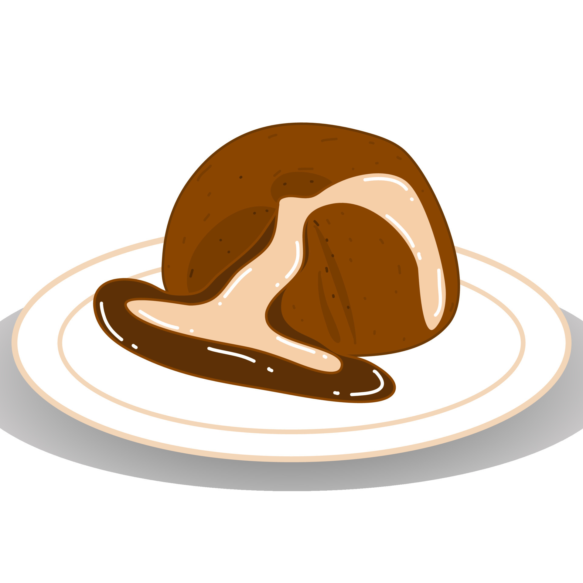 Sweet dessert vector for lava cake with triple chocolate 11975468