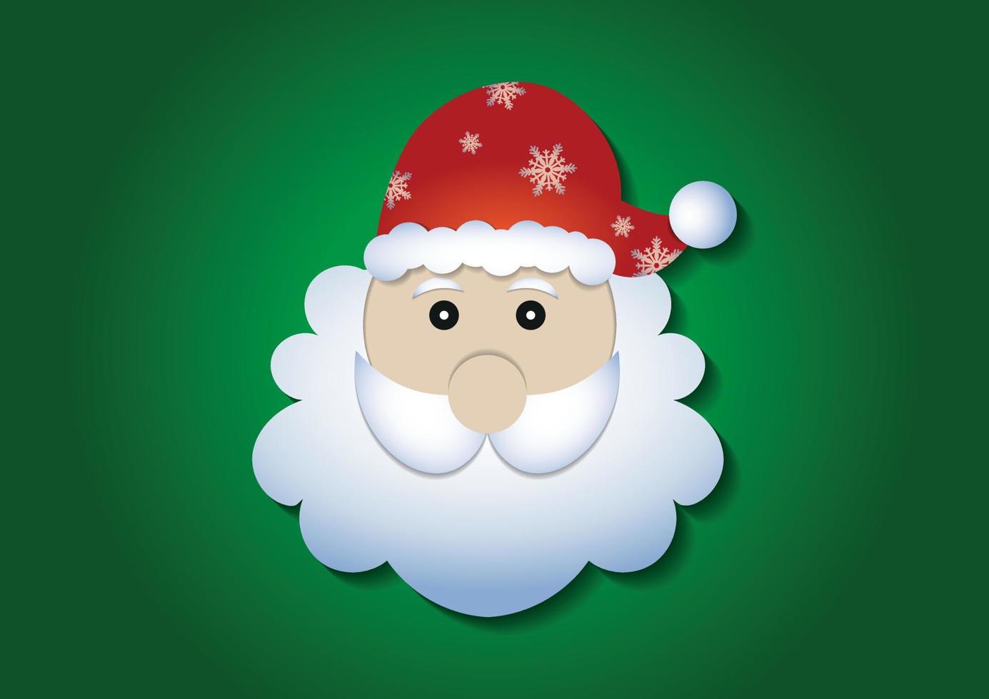 Santa Claus Head Clipart Vector Illustration