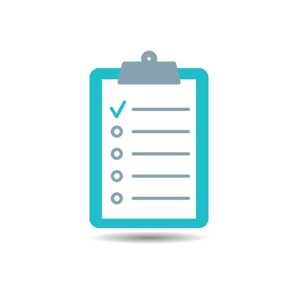 clipboard with checklist icon. to do list symbol. vector illustration